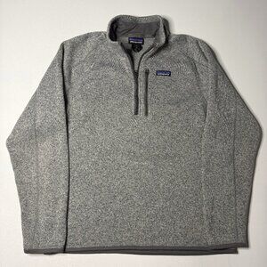 Patagonia Men’s Better Sweater 1/4 Zip Fleece Pullover Gray Size Medium
